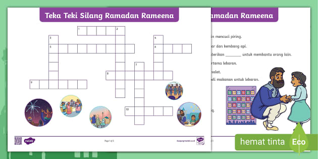 Teka Teki Silang Ramadan Rameena Bahasa Indonesia