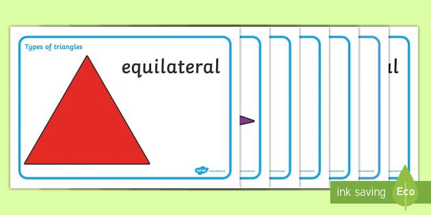 Types of Triangles Display Posters (teacher made) - Twinkl