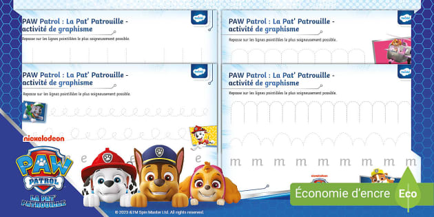 FREE! - PAW Patrol - La Pat' Patrouille : activité de graphisme