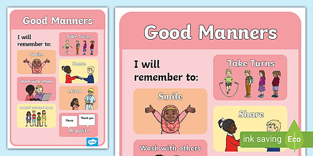 Phonics Marixxx Video - Good Manners Poster | Classroom Display Resources - Twinkl