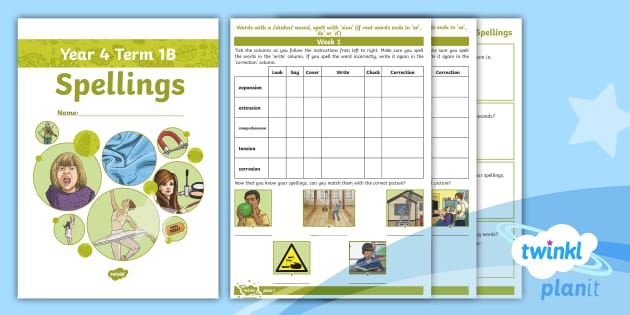 Y4 Term 1B Look-Cover-Write-Check Spelling Practice Booklet