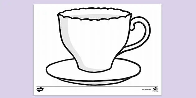 Sketch of coffee mugs on a saucer with a spoon. Vector illustration in  sketch style. | Stock vector | Colourbox