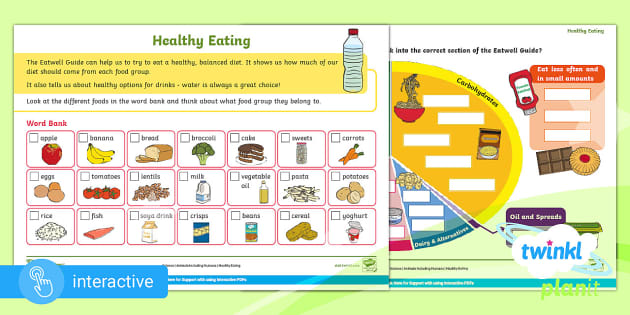 Interactive PDF: Home Learning: Science: Year 2: Healthy Eating