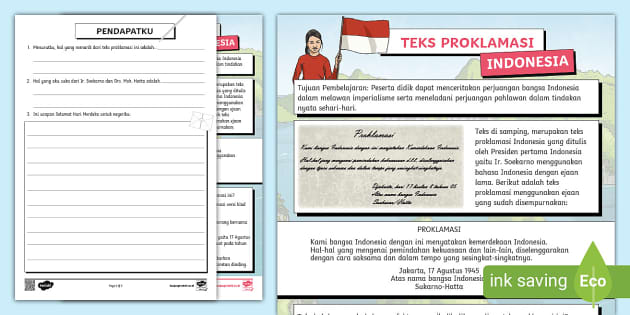 FREE! - Teks Proklamasi Kemerdekaan Republik Indonesia