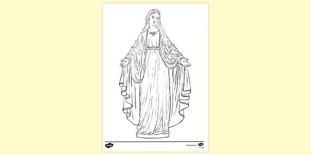 st mary coloring pages