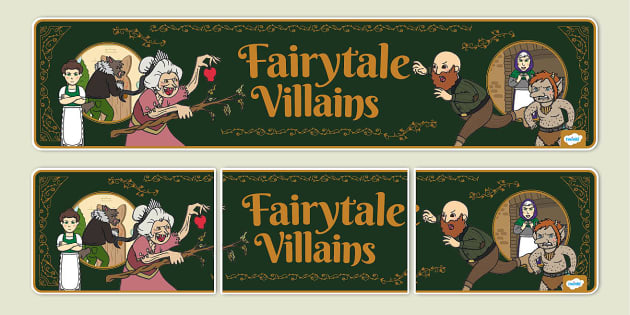 Fairytale Villains Traditional Tales-Themed Display Banner