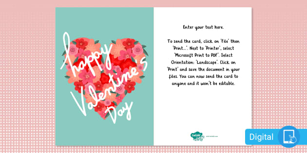 Go Digital with a Valentine's Day E Card