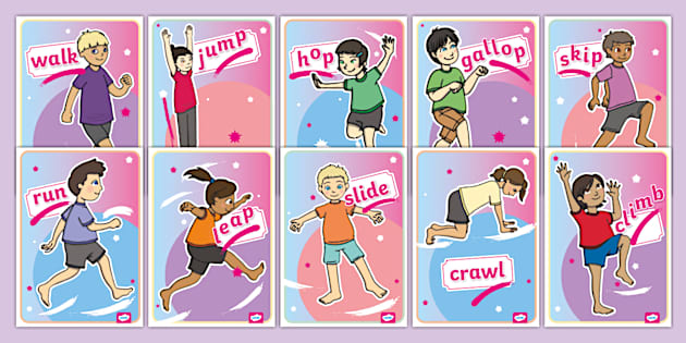 Locomotor Movement Display Posters - Twinkl - KS1 - Twinkl