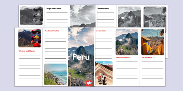 Peru Leaflet Template (teacher made) - Twinkl