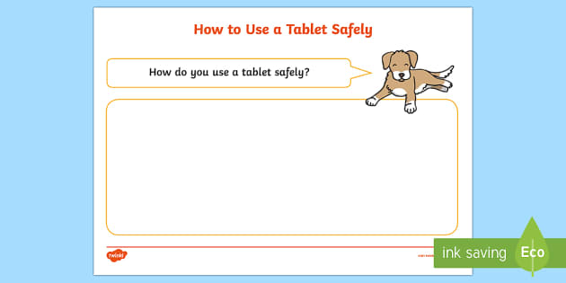 How To Use a Tablet Safely Worksheet / Worksheet - Twinkl