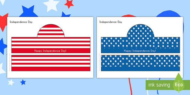 Independence Day Headbands (teacher made) - Twinkl