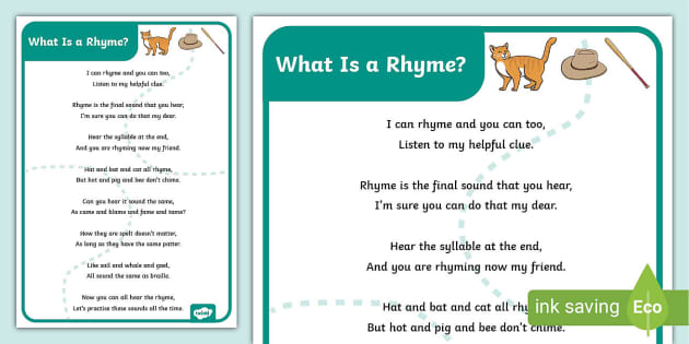 What is a Rhyme Poem (صُمم من قبل مُختصّين)