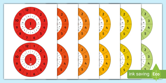 Division Wheel - Primary Maths - Times Table Practice