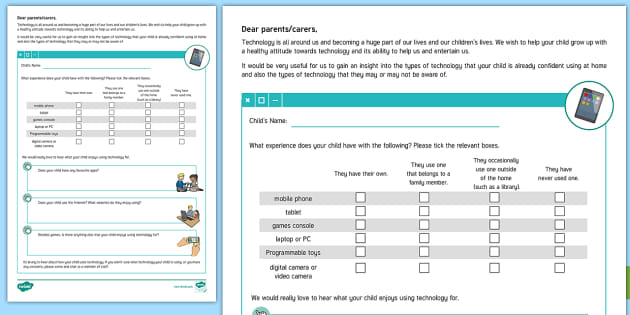 technology in education questionnaire