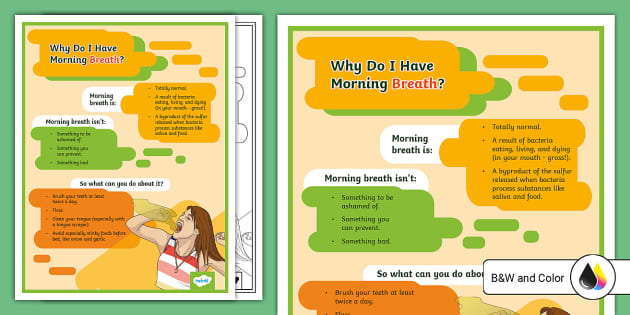 Why Do I Have Morning Breath? Poster (teacher made) - Twinkl