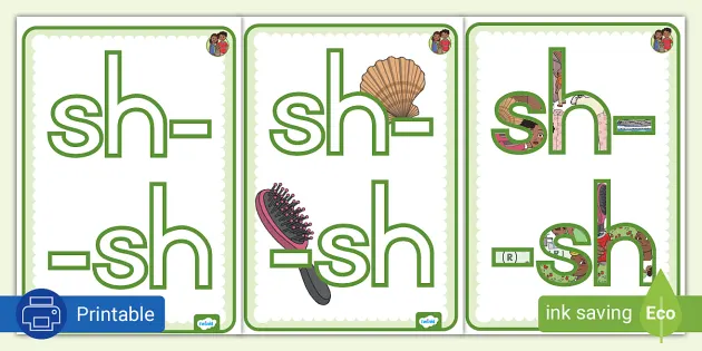 Final 'Sh' Sound Word Cards (teacher made) - Twinkl