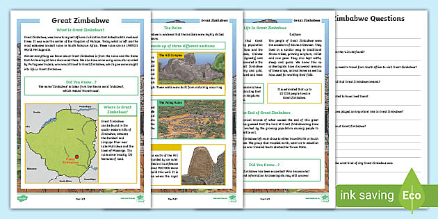 great zimbabwe empire notes and questions teacher made