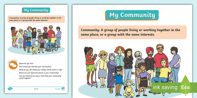 My Community Activity Sheet (Hecho Por Educadores) - Twinkl