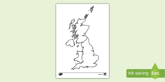 Free United Kingdom Map Colouring Colouring Sheets 6393