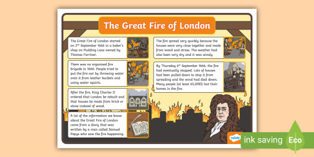 year 2 homework great fire of london facts