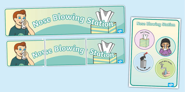 Nose Blowing Station Display Pack (teacher made) - Twinkl