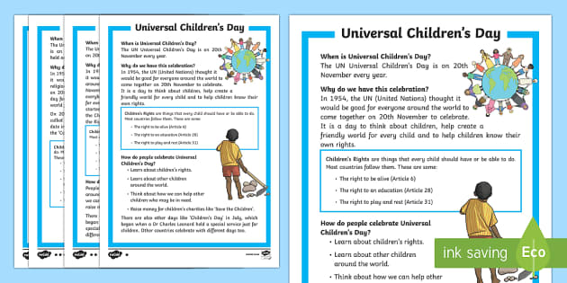 The Universal Children's Day – ISSD