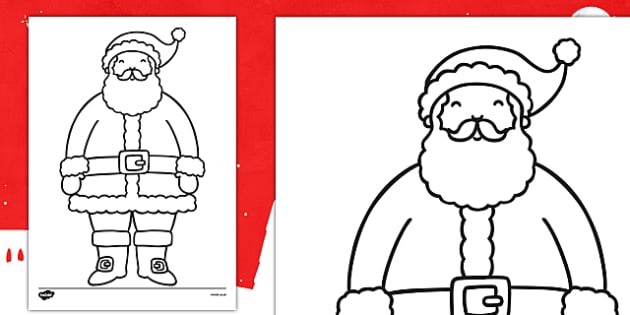 Father Christmas Colouring Sheet