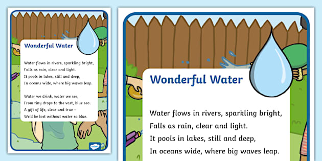 A Poem About Water Display Poster (Teacher-Made) - Twinkl