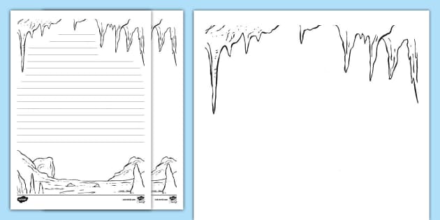 Cave Writing Template (teacher made) - Twinkl