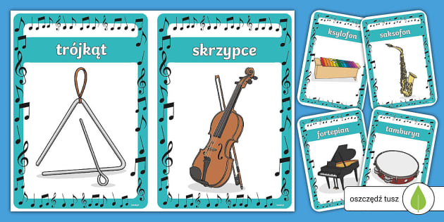 Oto Ja Karty Muzyczne Klasa 1 Instrumenty muzyczne | Karty obrazkowe | Zajęcia muzyczne