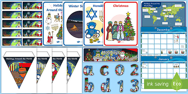 Holidays Around The World Bulletin Board Pack Teacher Made