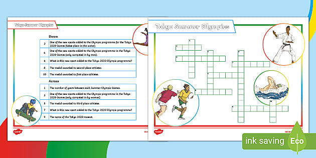 Tokyo Summer Olympics 2021 Crossword Puzzle Twinkl Canada 5207