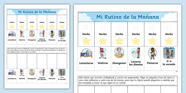 Flapbook Rutinas Apoyo Visual Educar En Casa Escuela