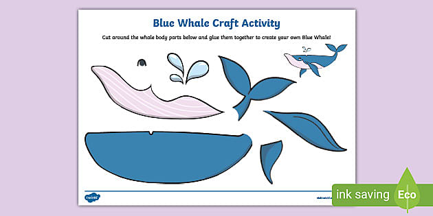 FREE Blue Whale Craft Activity Teacher made Whale Craft