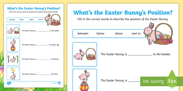 Foundation Easter Position Worksheet Worksheet