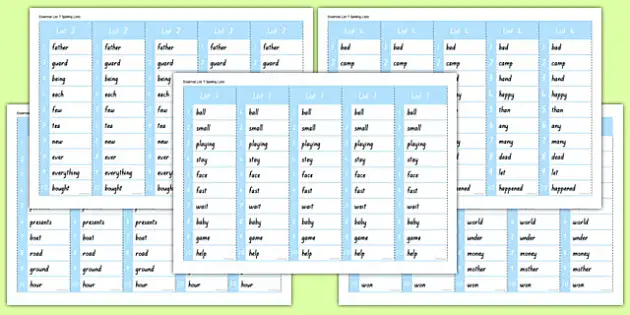 new zealand essential spelling list 7 year 1 6 year 7 8