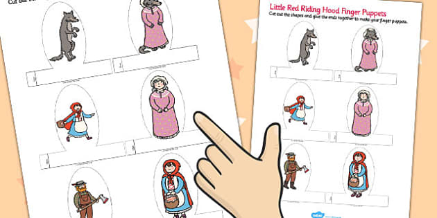 Little Red Riding Hood Finger Puppets (teacher made)