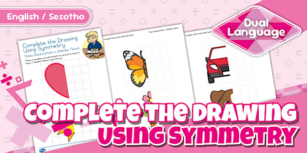 Visual Processing Deficit Grade 4 - Maths – Term 2 - Complete the Drawing Using Symmetry Activity ...