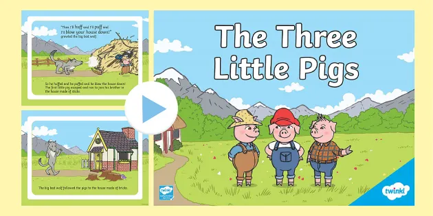 Twinkl　The　Three　PowerPoint　Story　Little　Pigs　Resources