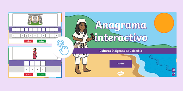 FREE! - * NEW * Anagrama interactivo - niños - indígenas - Twinkl Colombia