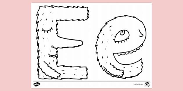 Letter E Colouring Page | Colouring Sheets | Twinkl - Twinkl