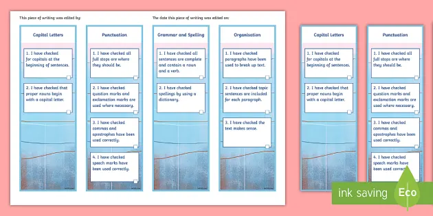 edit and improve writing with this ks2 checklist