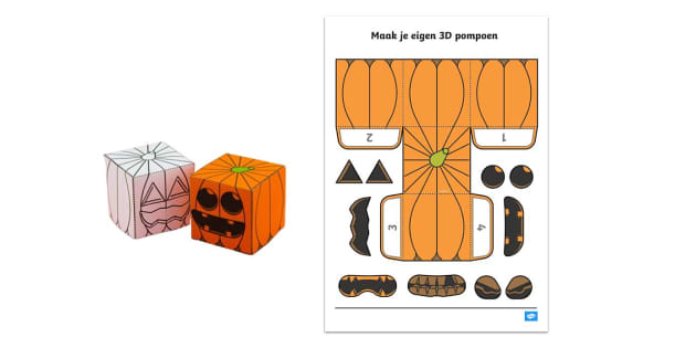 Halloween: Maak Je Eigen 3D Pompoen (teacher Made) - Twinkl