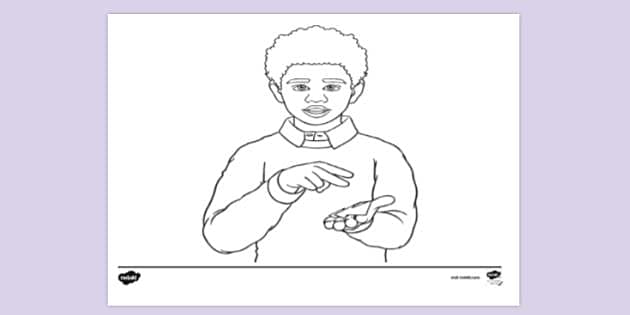 BSL Child Read Colouring | Colouring Sheet (teacher made)