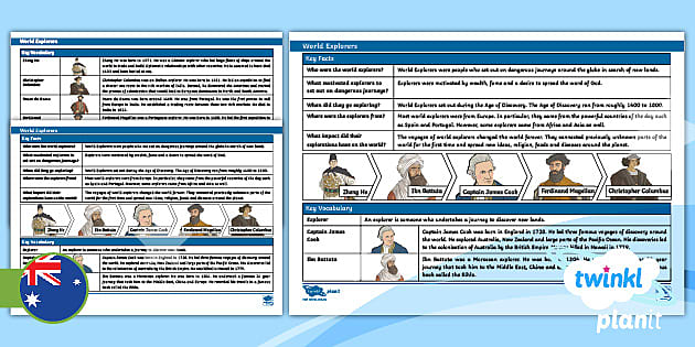 Year 4 HASS History World Explorers Knowledge Organiser