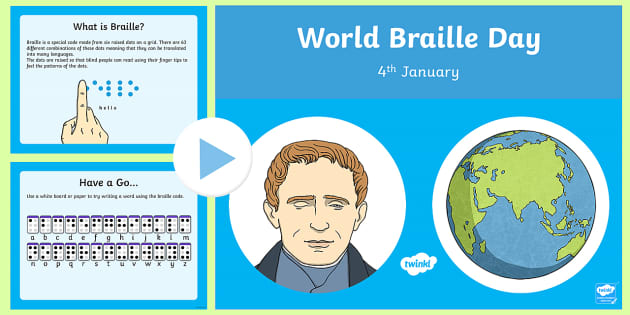 สื่อการสอน PowerPoint วันอักษรเบรลล์ 4 มกราคม (World Braille Day)