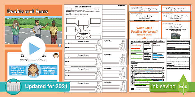 transition-to-secondary-school-doubts-and-fears-lesson-pack