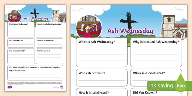 Ash Wednesday Fact File Template Teacher Made Twinkl