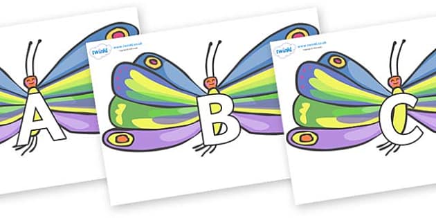 FREE! - A-Z Alphabet on Butterflies to Support Teaching on The Very Hungry