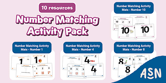 Number Matching Activity Pack